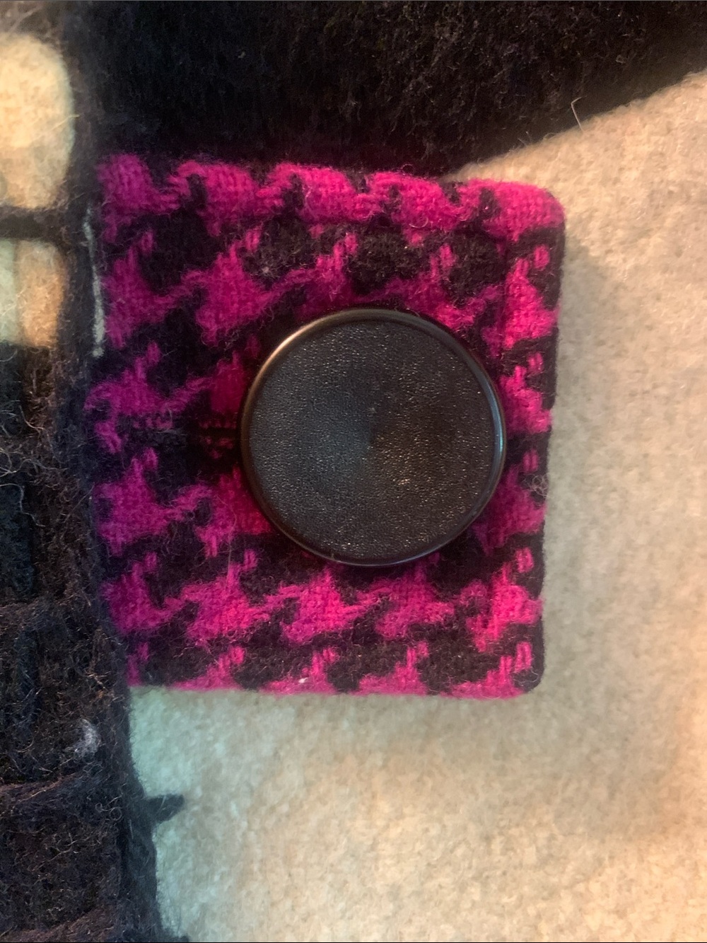 Baabaazuzu Wool Fuzzy Patchwork Jacket Size Medium - Picture 4 of 12